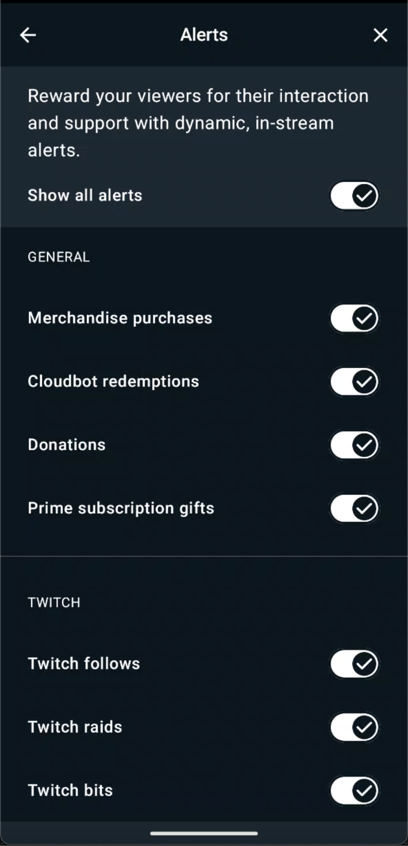 streamlabs mobile android alerts